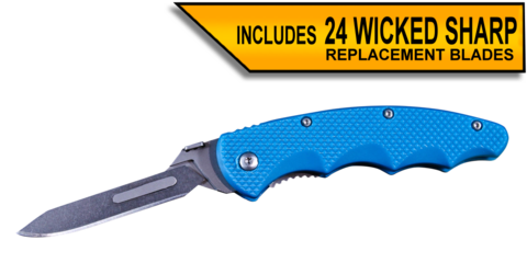 Wiebe Arctic Fox Scalpel Knife with 24 Wicked Sharp Replacement Blades